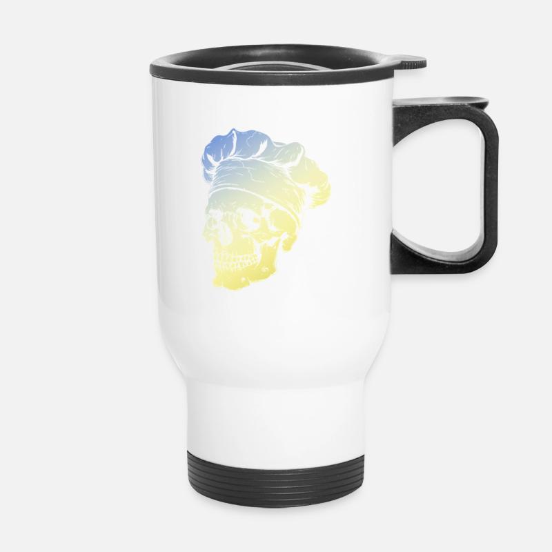 Chef Skull - Thermal mug with handle - white
