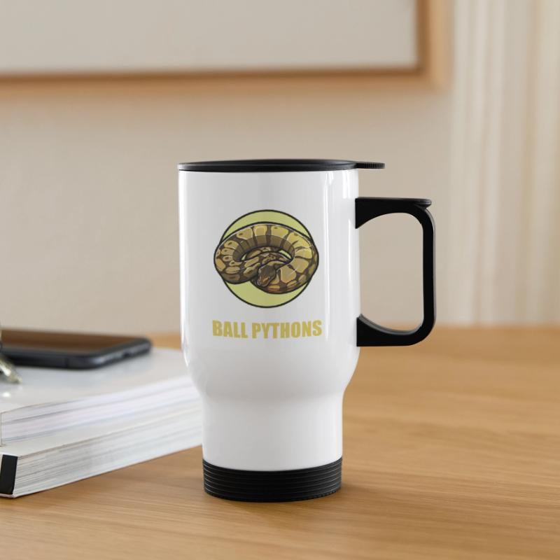 Ball Python King Python King Python Thermal mug with handle