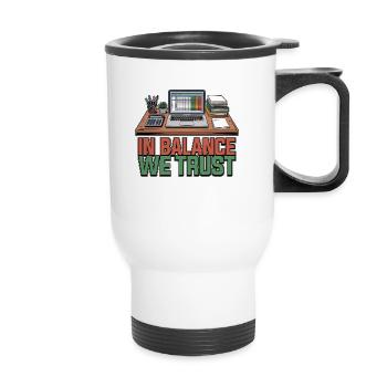 Accounting In Balance We Trust Loves Data Analysis - Thermal mug with handle - white - Front