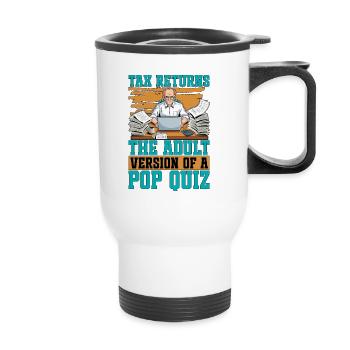 Accounting Tax Returns The Adult Version Finance - Thermobecher mit Tragegriff - Weiß - Vorne