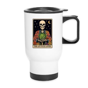 Salade Tarot - Tasse isotherme avec poignée - blanc - Devant