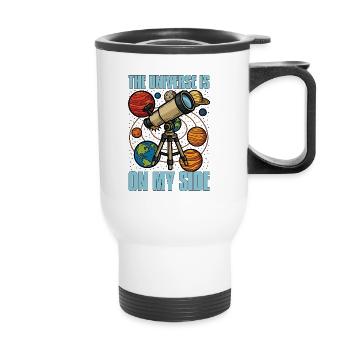 Astrologer The Universe Is On My Side Astronomer - Thermobecher mit Tragegriff - Weiß - Vorne