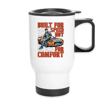 Car Racing Built For Speed Street Racing Lover - Thermal mug with handle - white - Front