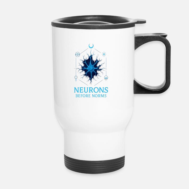 Neuronen vor Normen - Thermobecher mit Tragegriff - Weiß