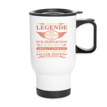 35th Birthday Vintage Year 1990 - Thermal mug with handle - white - Front