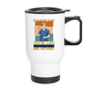 Sonographer Ultrasound Techs We're Like Sonography - Thermobecher mit Tragegriff - Weiß - Vorne
