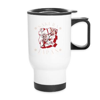 Sakura Japan - Thermal mug with handle - white - Front