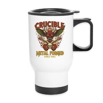 Crucible Metal Forged Logo - Thermobecher mit Tragegriff - Weiß - Vorne