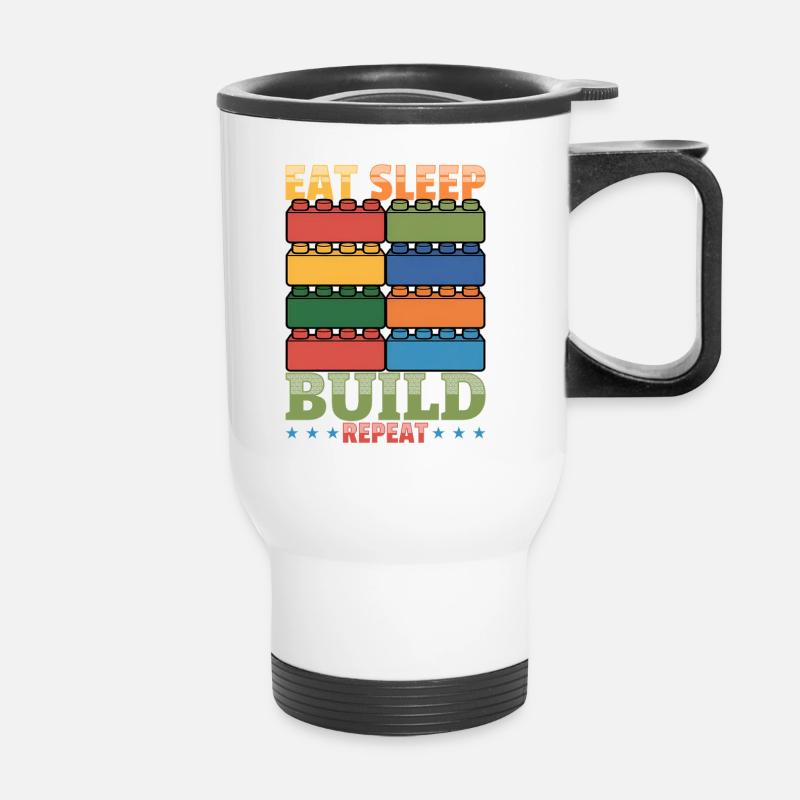 Blocs de construction Enfants Brick Builder - Tasse isotherme avec poignée - blanc