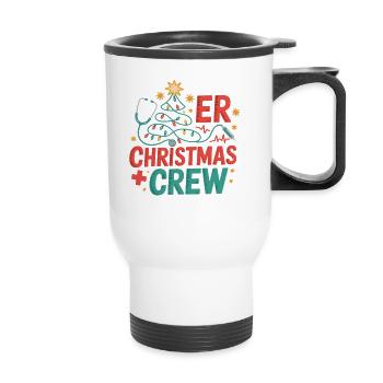 ER Christmas Crew - Thermal mug with handle - white - Front