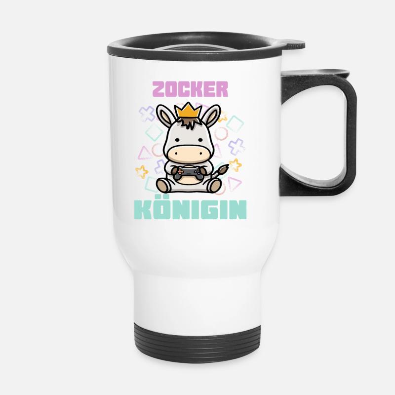 Gambler Queen - Thermal mug with handle - white