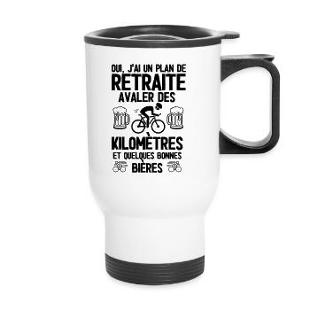 Retired - Thermal mug with handle - white - Front