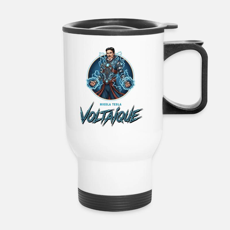 Electric Voltaic - Thermal mug with handle - white