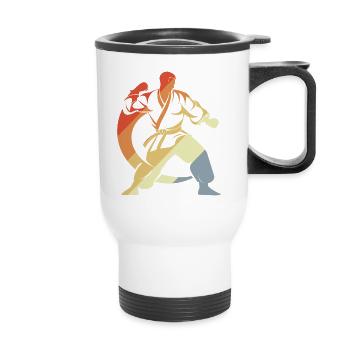 Karateka Sketch - Thermal mug with handle - white - Front
