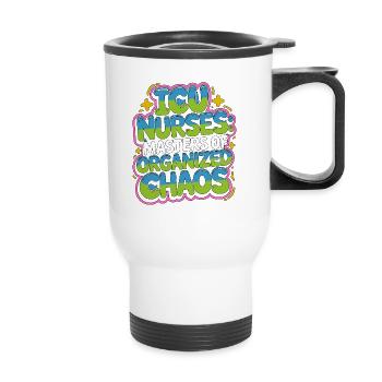 Infirmières en soins intensifs Masters en première ligne médicale organisée - Tasse isotherme avec poignée - blanc - Devant