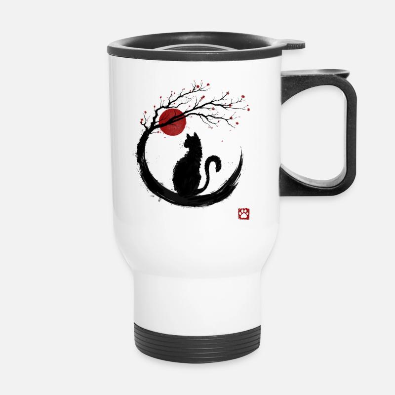 Sakura Neko - Thermobecher mit Tragegriff - Weiß