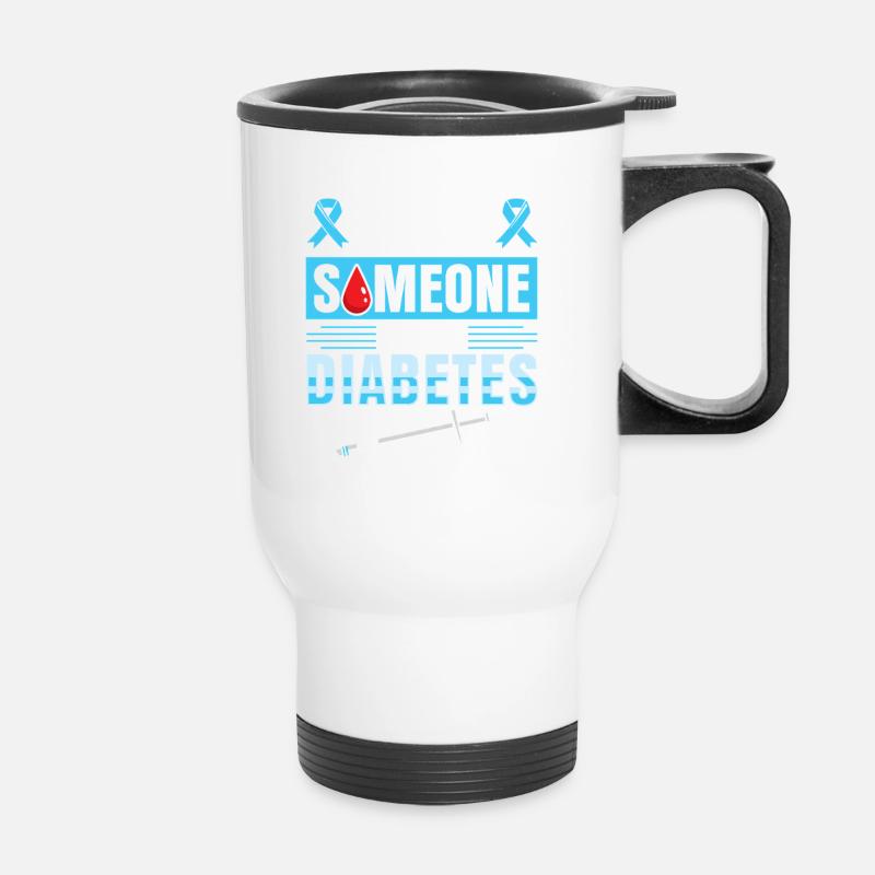 Diabetes type 1 diabetic - Thermal mug with handle - white