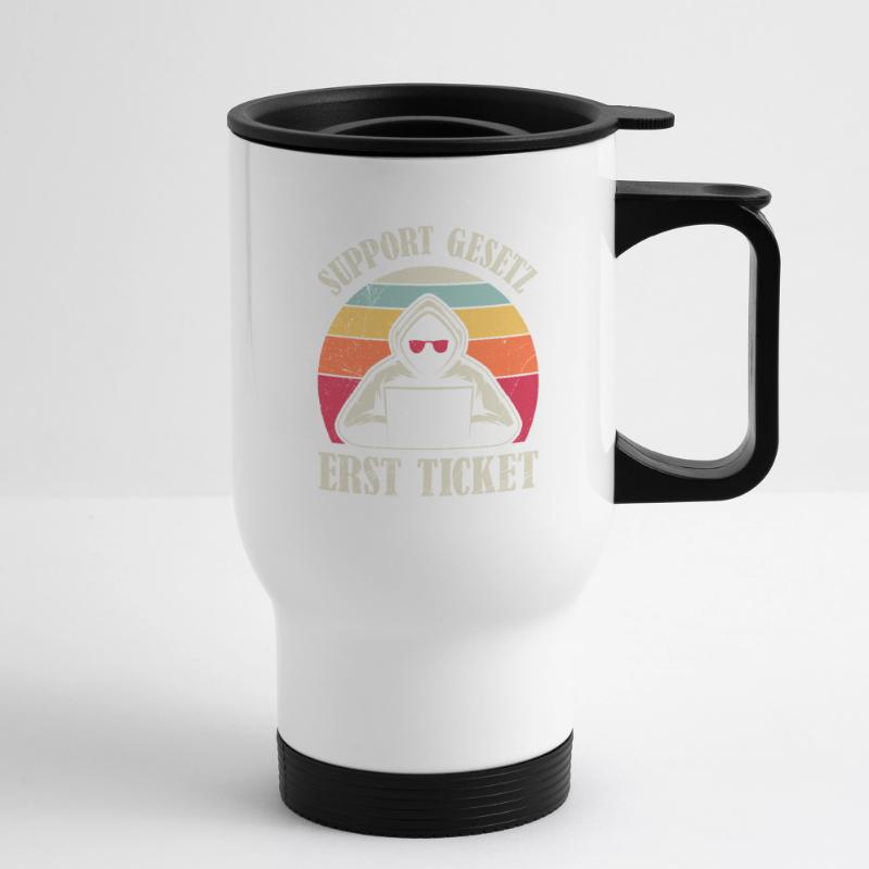 Computer Science Coder SUPPORT LAW FIRST TICKET Thermal mug with handle