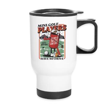 Un design de golfeur amusant pour les golfeurs - Tasse isotherme avec poignée - blanc - Devant
