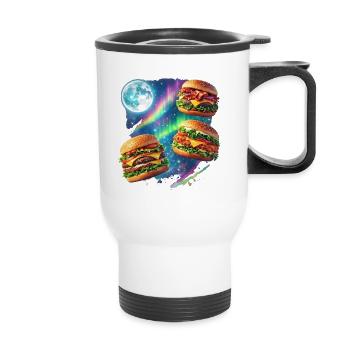 Space Burger Symphony - Thermal mug with handle - white - Front