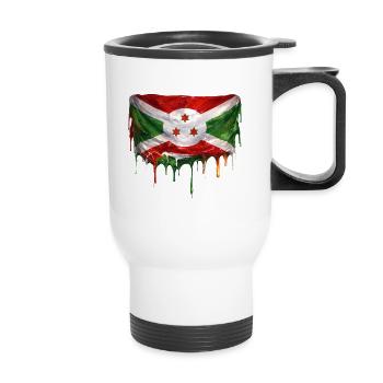 Burundi Flag Kunst - Thermobecher mit Tragegriff - Weiß - Vorne