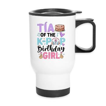Tia de la fille d’anniversaire K-Pop - Tasse isotherme avec poignée - blanc - Devant