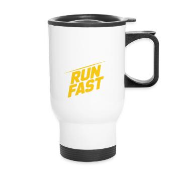 Entraînement Lourd Course Rapide Salle de sport Entraînement Fitness - Tasse isotherme avec poignée - blanc - Devant