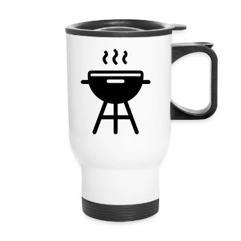 Barbecue - Thermal mug with handle - white - Front