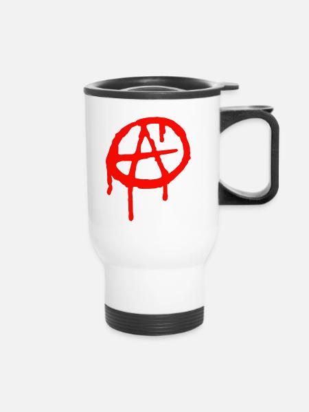 Anarchy A - Thermobecher mit Tragegriff - Weiß
