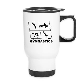 Gymnastics, gymnast, gymnast - Thermal mug with handle - white - Front