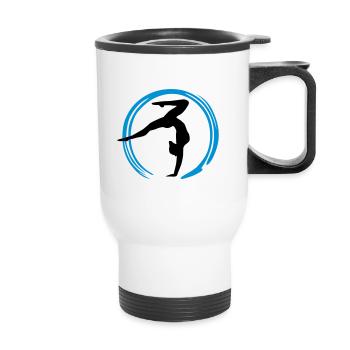 Gymnastics, gymnast, gymnast - Thermal mug with handle - white - Front