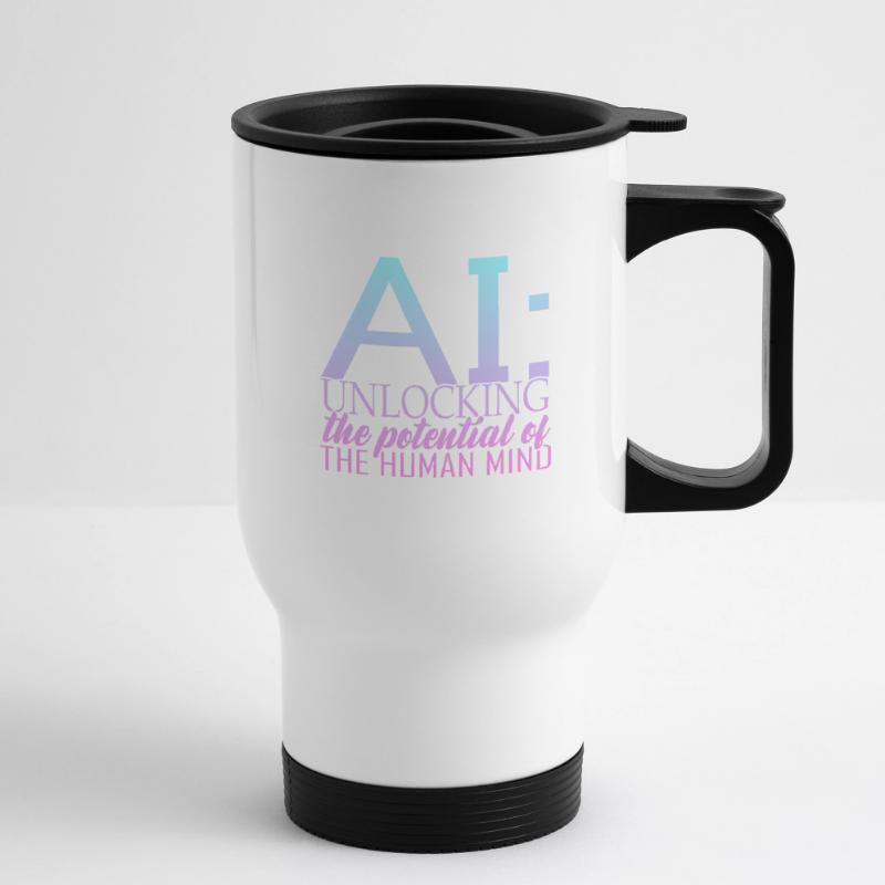Artificial Intelligence Deep Learning Thermal mug with handle