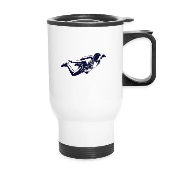 Parachutisme Sautez hors de votre zone de confort - Tasse isotherme avec poignée - blanc - Devant