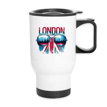 London Sunglasses Design - Thermal mug with handle - white - Front