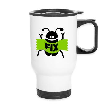 correction d'un bug - Tasse isotherme avec poignée - blanc - Devant