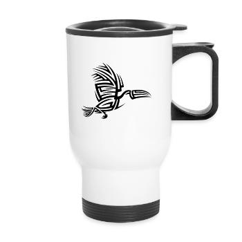 Toucan Tribal Tattoo - Thermal mug with handle - white - Front