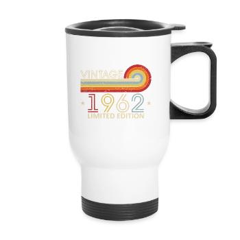 Vintage 1962 49 Year Old Retro Style 1962 49th Bir - Thermal mug with handle - white - Front