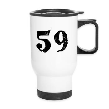 Maillot numéro 59 - Tasse isotherme avec poignée - blanc - Devant