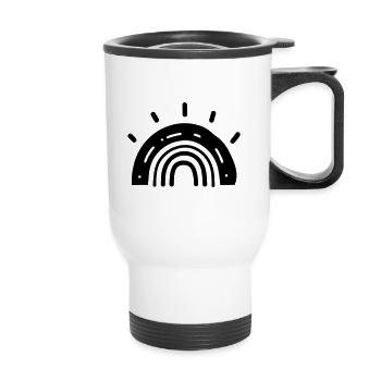 Rainbow - Thermal mug with handle - white - Front