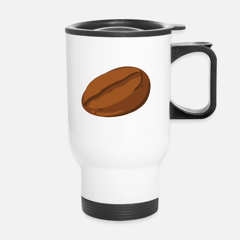 Coffee bean - Thermal mug with handle - white