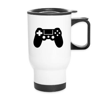 Videospiel-Controller - Thermobecher mit Tragegriff - Weiß - Vorne
