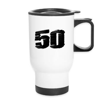 Maillot 50 numéros - Tasse isotherme avec poignée - blanc - Devant
