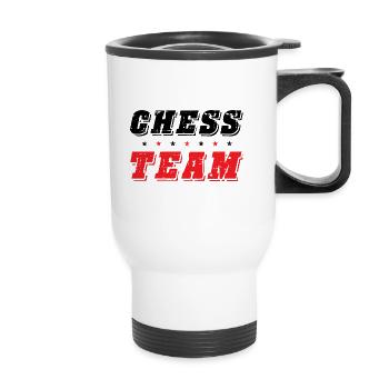 Chess Team - Thermobecher mit Tragegriff - Weiß - Vorne