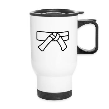 belt - Thermal mug with handle - white - Front