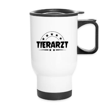 Tierarzt Beruf - Thermobecher mit Tragegriff - Weiß - Vorne