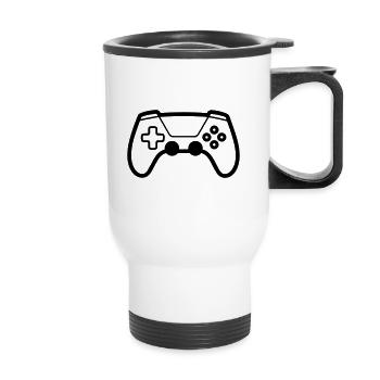 Videospiel-Controller - Thermobecher mit Tragegriff - Weiß - Vorne