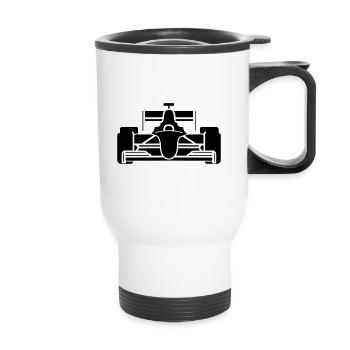 Race car - Thermal mug with handle - white - Front