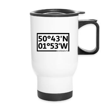 Coordonnées de Bournemouth - Tasse isotherme avec poignée - blanc - Devant