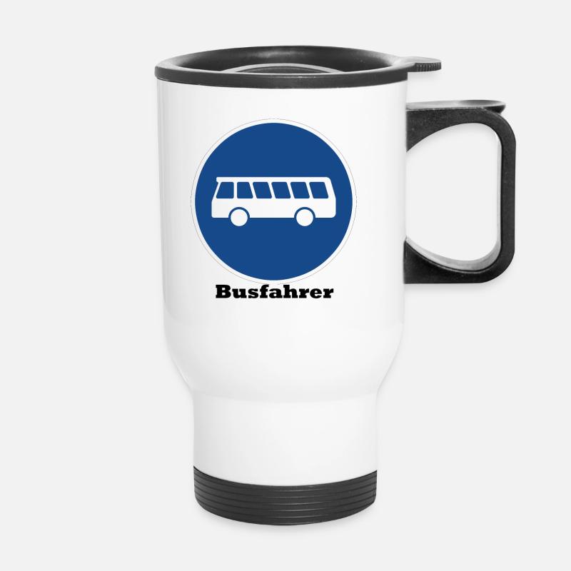 Busfahrer - Thermobecher mit Tragegriff - Weiß