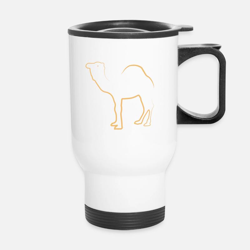 Camel Camel Dromedary - Thermal mug with handle - white